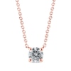 Thumbnail Image 0 of Lab-Created Diamonds by KAY Round-Cut Solitaire Necklace 1/2 ct tw 14K Rose Gold 19"