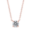 Thumbnail Image 1 of Lab-Grown Diamonds by KAY Round-Cut Solitaire Necklace 1/2 ct tw 14K Rose Gold 19&quot;