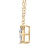 Thumbnail Image 2 of Lab-Grown Diamonds by KAY Princess-Cut Solitaire Necklace 1/2 ct tw 14K Yellow Gold 19&quot;