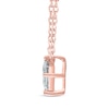 Thumbnail Image 1 of Lab-Created Diamonds by KAY Princess-Cut Solitaire Necklace 1/2 ct tw 14K Rose Gold 19"