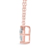 Thumbnail Image 2 of Lab-Grown Diamonds by KAY Princess-Cut Solitaire Necklace 1/2 ct tw 14K Rose Gold 19&quot;