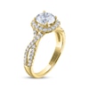Thumbnail Image 2 of THE LEO Legacy Lab-Grown Diamond Round-Cut Halo Engagement Ring 2 ct tw 14K Yellow Gold