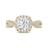 Thumbnail Image 3 of THE LEO Legacy Lab-Grown Diamond Round-Cut Halo Engagement Ring 2 ct tw 14K Yellow Gold