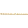 Solid Glitter Rope Chain Necklace 5.5mm 10K Yellow Gold 22