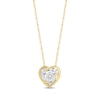 Thumbnail Image 0 of Radiant Reflections Diamond Solitaire Heart Necklace 1/8 ct tw 10K Yellow Gold 18" (J/I3)