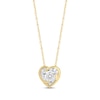 Thumbnail Image 1 of Radiant Reflections Diamond Solitaire Heart Necklace 1/8 ct tw 10K Yellow Gold 18&quot; (J/I3)