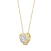 Thumbnail Image 1 of Radiant Reflections Diamond Solitaire Heart Necklace 1/8 ct tw 10K Yellow Gold 18" (J/I3)