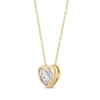 Thumbnail Image 2 of Radiant Reflections Diamond Solitaire Heart Necklace 1/8 ct tw 10K Yellow Gold 18&quot; (J/I3)