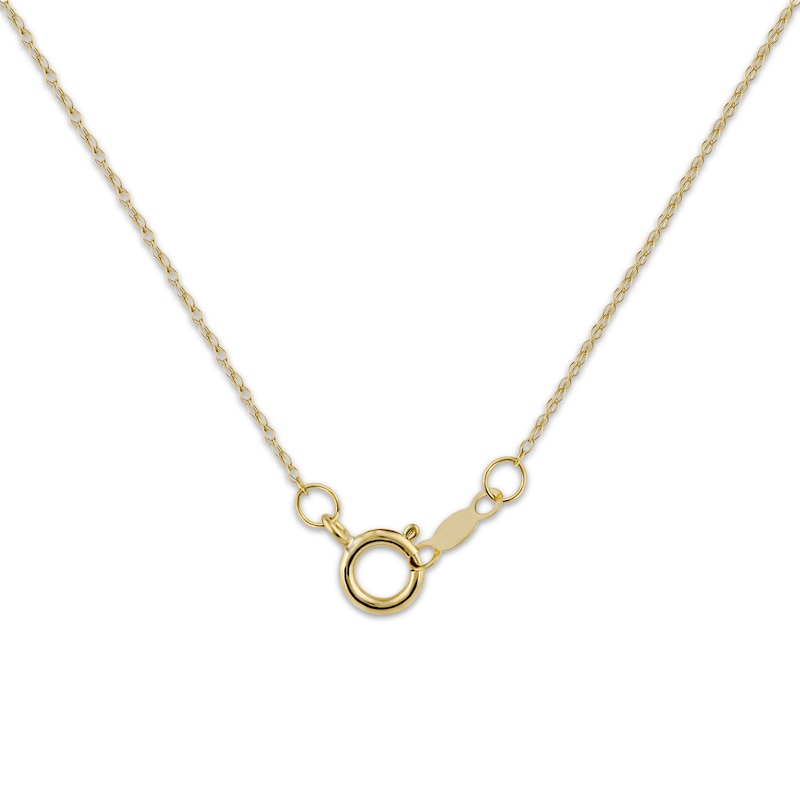 Main Image 4 of Radiant Reflections Diamond Solitaire Heart Necklace 1/8 ct tw 10K Yellow Gold 18&quot; (J/I3)