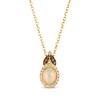 Thumbnail Image 1 of Le Vian Venetian Mosaic Opal Necklace 1/4 ct tw Diamonds 14K Honey Gold 19&quot;