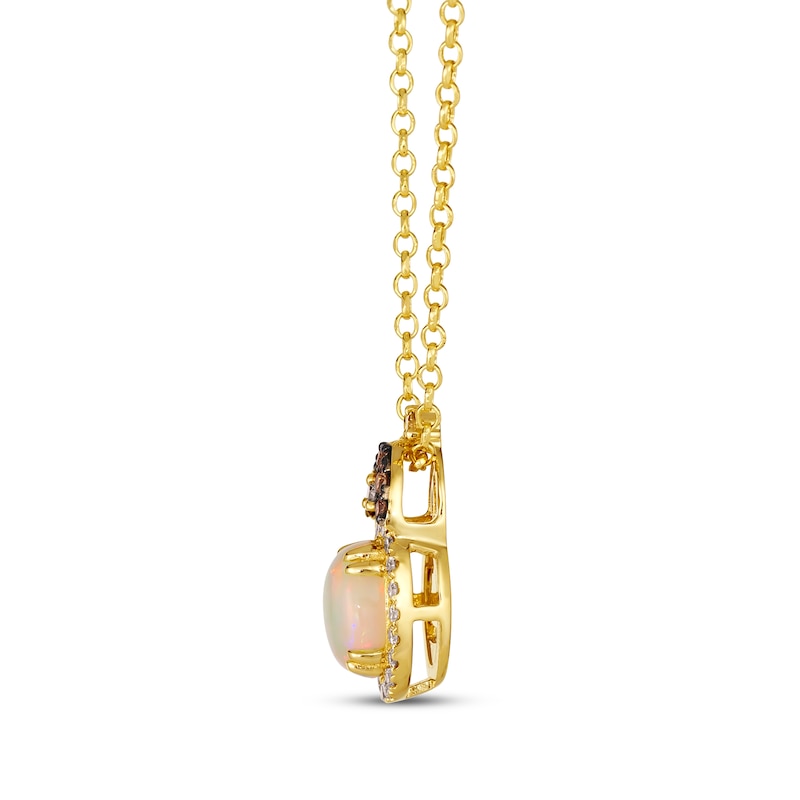 Main Image 2 of Le Vian Venetian Mosaic Opal Necklace 1/4 ct tw Diamonds 14K Honey Gold 19&quot;