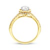 Thumbnail Image 3 of Threads of Love Oval-Cut Lab-Grown Diamond Engagement Ring 1-1/3 ct tw 14K Yellow Gold