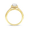 Thumbnail Image 2 of Threads of Love Oval-Cut Lab-Created Diamond Engagement Ring 1-1/3 ct tw 14K Yellow Gold