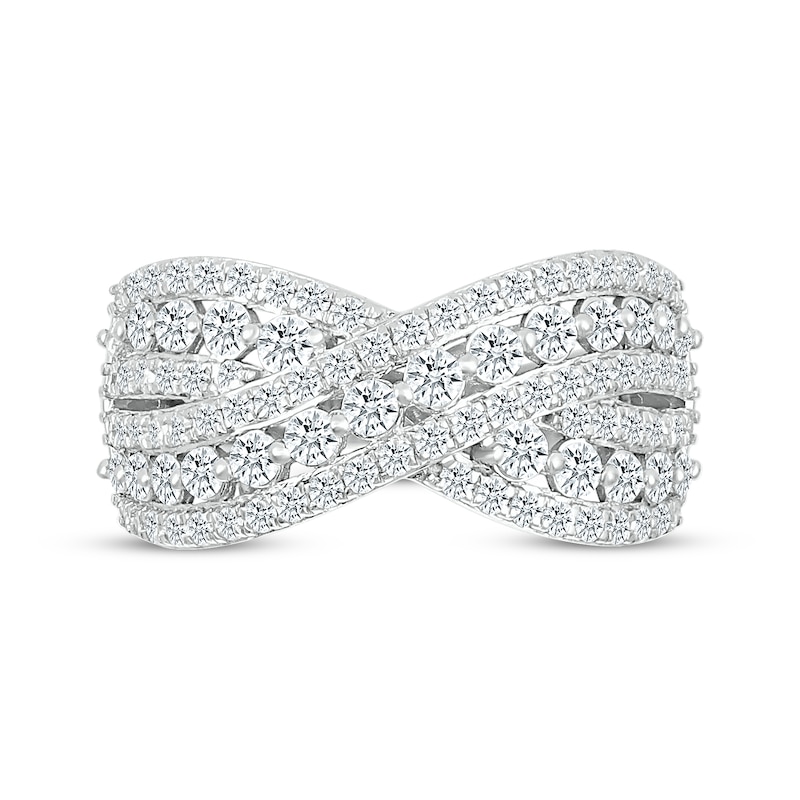 Main Image 4 of KAY Lab-Grown Diamonds Crossover Ring 1 ct tw 10K White Gold