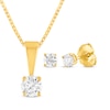 Thumbnail Image 0 of Round-Cut Diamond Solitaire Gift Set 1/2 ct tw 10K Yellow Gold (J/I3)
