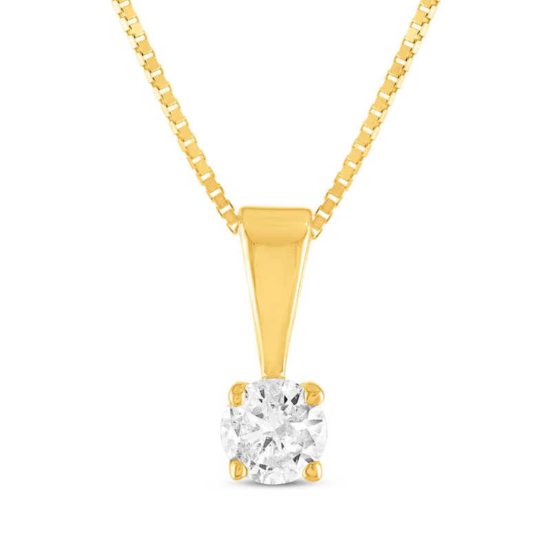 Round-Cut Diamond Solitaire Gift Set 1/2 ct tw 10K Yellow Gold (J/I3)