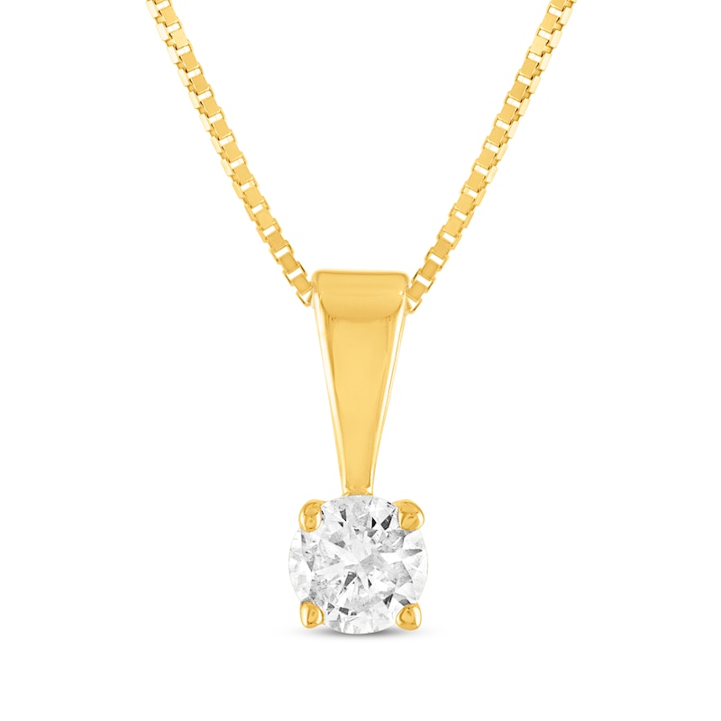Main Image 2 of Round-Cut Diamond Solitaire Gift Set 1/2 ct tw 10K Yellow Gold (J/I3)