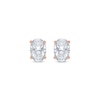 Thumbnail Image 1 of Lab-Created Diamonds by KAY Oval-Cut Solitaire Stud Earrings 1 ct tw 14K Rose Gold (F/SI2)