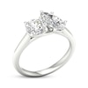 Thumbnail Image 1 of Toi et Moi Pear-Shaped & Round-Cut Lab-Created Diamond Engagement ring 2 ct tw 14K White Gold