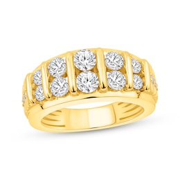 Men's KAY Lab-Grown Diamonds Column Ring 2 ct tw 10K Yellow Gold