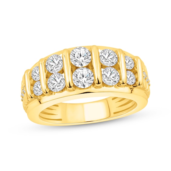 Men's KAY Lab-Grown Diamonds Column Ring 2 ct tw 10K Yellow Gold