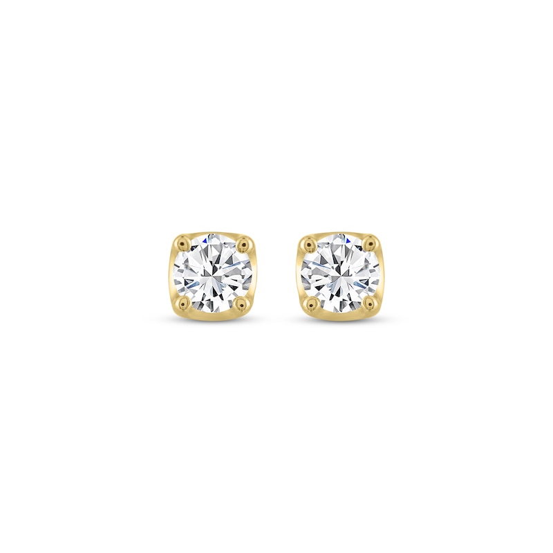 THE LEO Legacy Lab-Created Diamond Round-Cut Solitaire Stud Earrings 1/2 ct tw 14K Yellow Gold (F/VS2)