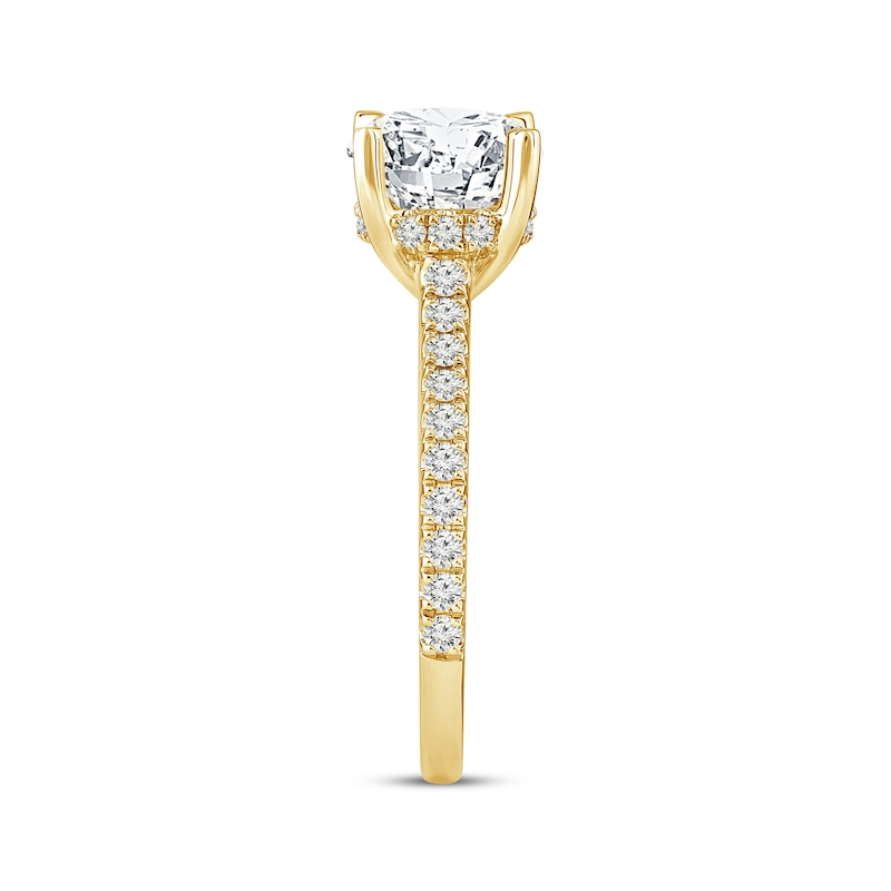 Main Image 2 of Lab-Grown Diamonds Round-Cut Engagement Ring 2-3/8 ct tw 14K Yellow Gold