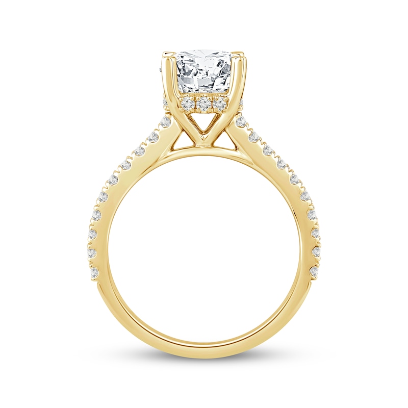 Main Image 3 of Lab-Grown Diamonds Round-Cut Engagement Ring 2-3/8 ct tw 14K Yellow Gold
