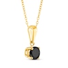 Thumbnail Image 2 of Round-Cut Black Diamond Solitaire Necklace 1/2 ct tw 10K Yellow Gold 18"