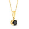 Thumbnail Image 3 of Round-Cut Black Diamond Solitaire Necklace 1/2 ct tw 10K Yellow Gold 18&quot;
