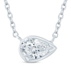 Thumbnail Image 1 of KAY Lab-Grown Diamonds Pear-Shaped Sideways Solitaire Necklace 1/2 ct tw 14K White Gold