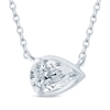 Thumbnail Image 1 of Lab-Created Diamonds by KAY Pear-Shaped Sideways Solitaire Necklace 1/2 ct tw 14K White Gold