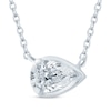 Thumbnail Image 2 of KAY Lab-Grown Diamonds Pear-Shaped Sideways Solitaire Necklace 1/2 ct tw 14K White Gold
