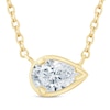 Thumbnail Image 0 of Lab-Created Diamonds by KAY Pear-Shaped Sideways Solitaire Necklace 1/2 ct tw 14K Yellow Gold