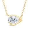 Thumbnail Image 2 of KAY Lab-Grown Diamonds Pear-Shaped Sideways Solitaire Necklace 1/2 ct tw 14K Yellow Gold