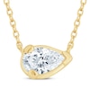 Thumbnail Image 0 of Lab-Created Diamonds by KAY Pear-Shaped Sideways Solitaire Necklace 1/3 ct tw 14K Yellow Gold