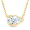 Thumbnail Image 1 of KAY Lab-Grown Diamonds Pear-Shaped Sideways Solitaire Necklace 1/3 ct tw 14K Yellow Gold