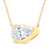 Thumbnail Image 2 of KAY Lab-Grown Diamonds Pear-Shaped Sideways Solitaire Necklace 1/3 ct tw 14K Yellow Gold