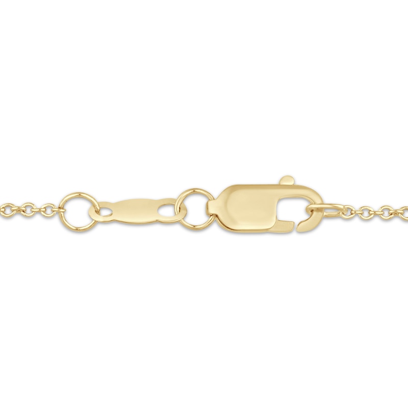 Lab-Created Diamonds by KAY Pear-Shaped Sideways Solitaire Necklace 1/3 ct tw 14K Yellow Gold