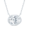 Thumbnail Image 0 of Lab-Created Diamonds by KAY Oval-Cut Sideways Solitaire Necklace 1/3 ct tw 14K White Gold 18"