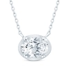 Thumbnail Image 1 of KAY Lab-Grown Diamonds Oval-Cut Sideways Solitaire Necklace 1/3 ct tw 14K White Gold 18&quot;