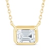 Thumbnail Image 0 of Lab-Created Diamonds by KAY Emerald-Cut Sideways Solitaire Necklace 1/3 ct tw 14K Yellow Gold 18"