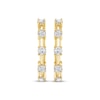 Thumbnail Image 2 of KAY Lab-Grown Diamonds Station Hoop Earrings 1 ct tw 10K Yellow Gold