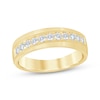 Thumbnail Image 0 of Men's Diamond Diagonal Row Wedding Band 1/2 ct tw 10K Yellow Gold