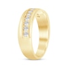 Thumbnail Image 1 of Men's Diamond Diagonal Row Wedding Band 1/2 ct tw 10K Yellow Gold