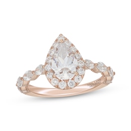 Neil Lane Artistry Pear-Shaped Lab-Grown Diamond Engagement Ring 2 ct tw 14K Rose Gold