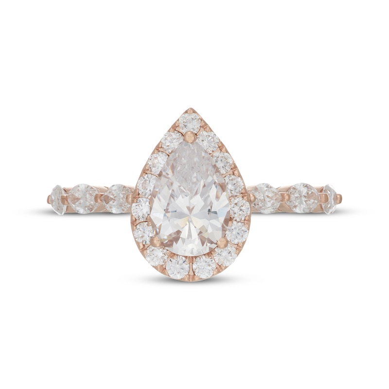 Main Image 3 of Neil Lane Artistry Pear-Shaped Lab-Grown Diamond Engagement Ring 2 ct tw 14K Rose Gold