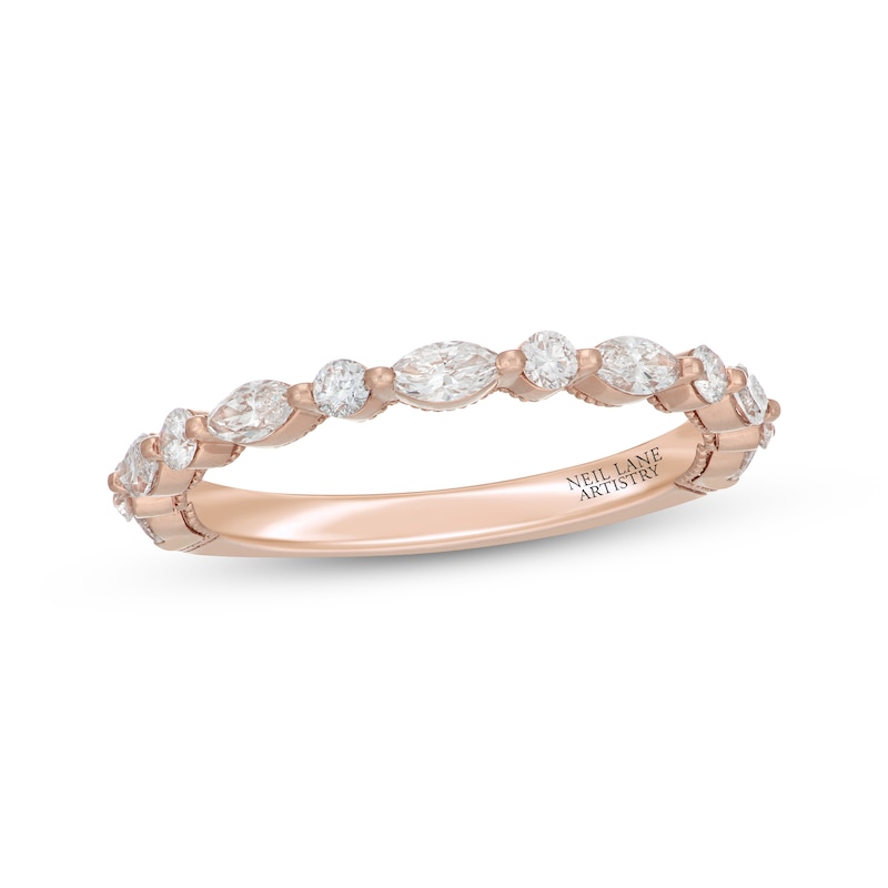 Main Image 1 of Neil Lane Artistry Marquise & Round-Cut Lab-Grown Diamond Anniversary Ring 3/4 ct tw 14K Rose Gold