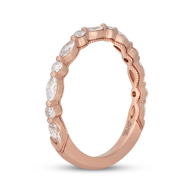 Main Image 2 of Neil Lane Artistry Marquise & Round-Cut Lab-Grown Diamond Anniversary Ring 3/4 ct tw 14K Rose Gold