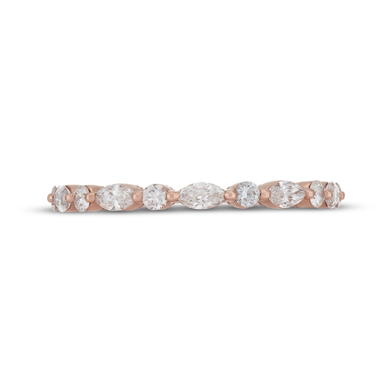 Main Image 3 of Neil Lane Artistry Marquise & Round-Cut Lab-Grown Diamond Anniversary Ring 3/4 ct tw 14K Rose Gold